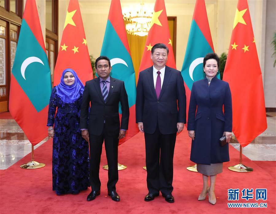 (时政)(3)习近平同马尔代夫总统亚明举行会谈